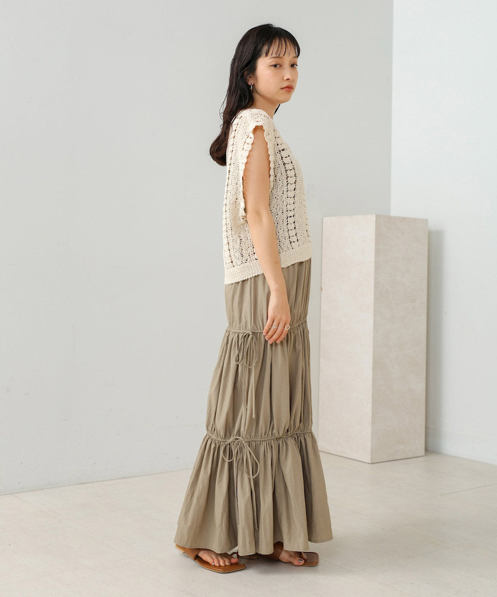 リボンティアードスカート