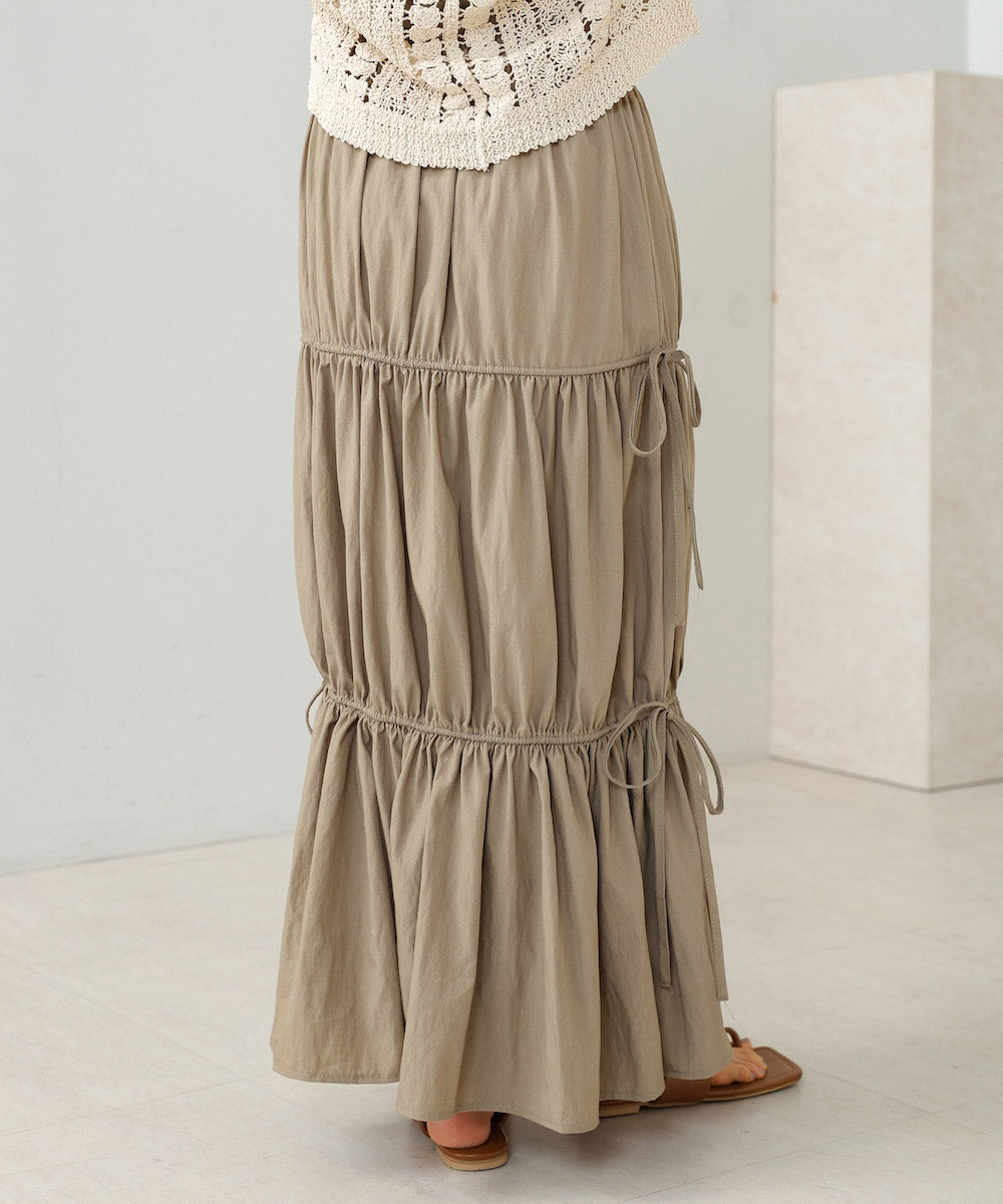 リボンティアードスカート