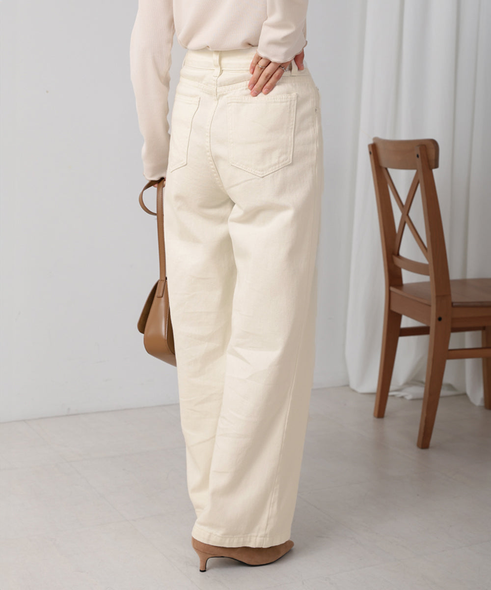 タックワイドパンツ