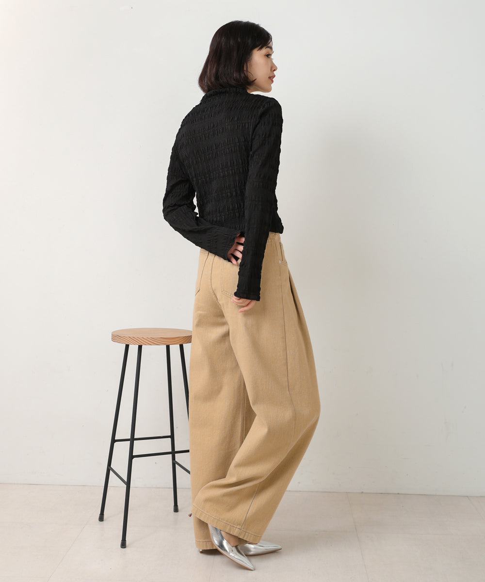 タックワイドパンツ