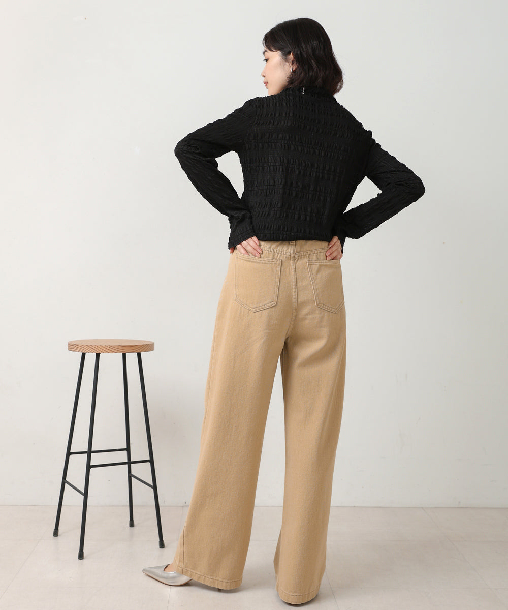 タックワイドパンツ