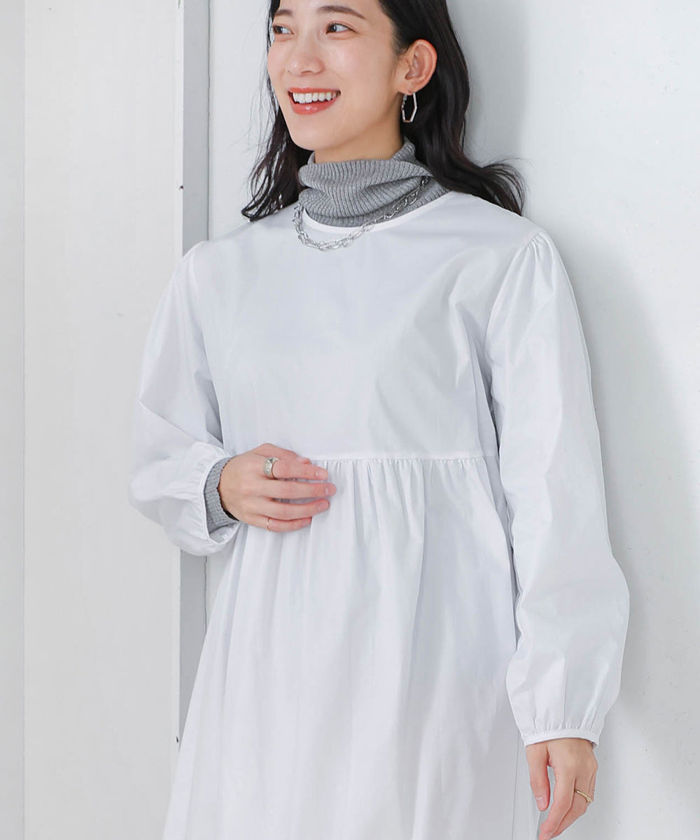 【WEB限定】ギャザー切替ワンピース