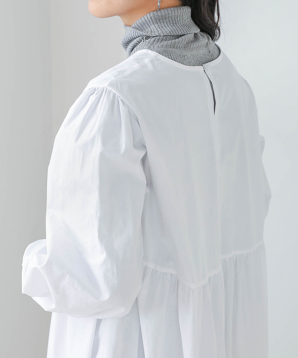 【WEB限定】ギャザー切替ワンピース