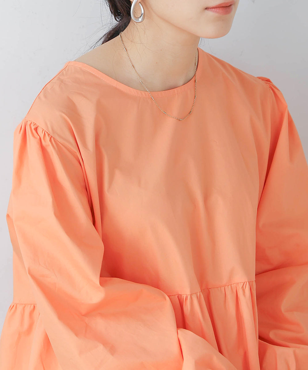 【WEB限定】ギャザー切替ワンピース