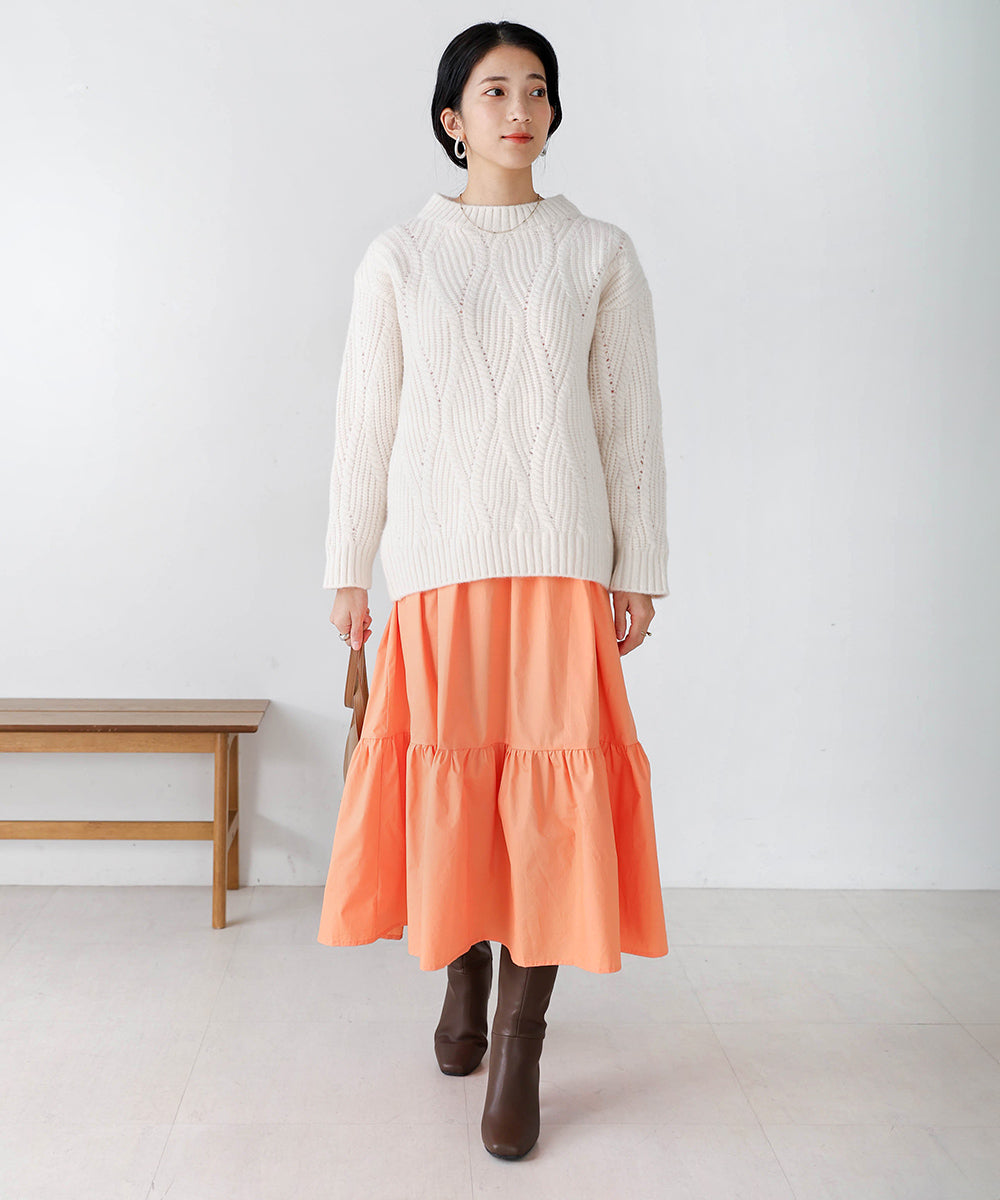 【WEB限定】ギャザー切替ワンピース