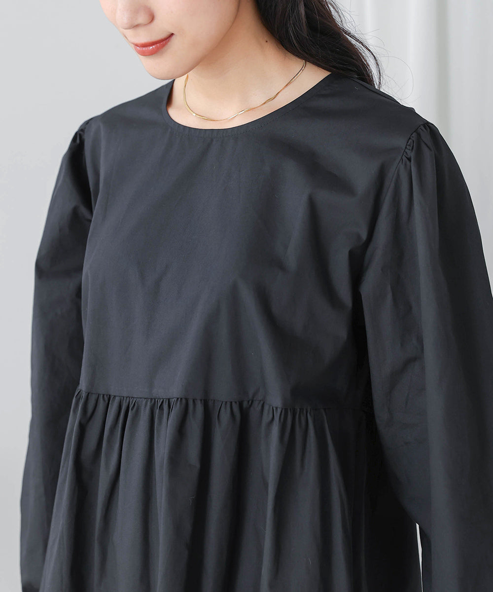 【WEB限定】ギャザー切替ワンピース
