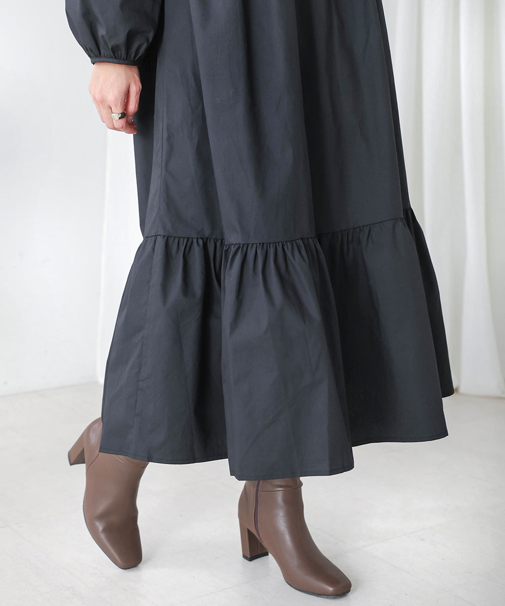 【WEB限定】ギャザー切替ワンピース