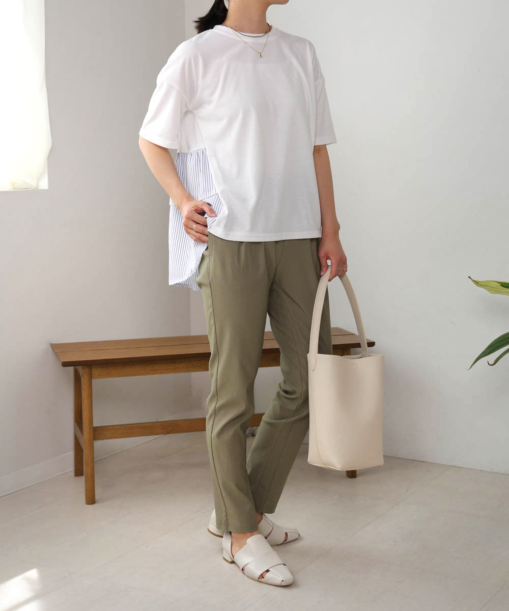 【WEB限定】ストライプドッキングティアードプルオーバー