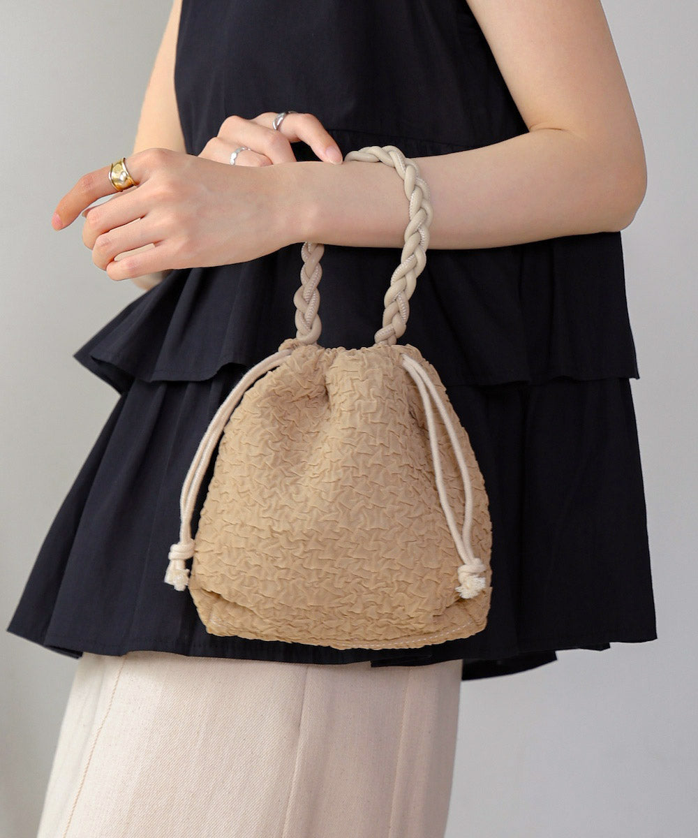 編みハンドル巾着BAG