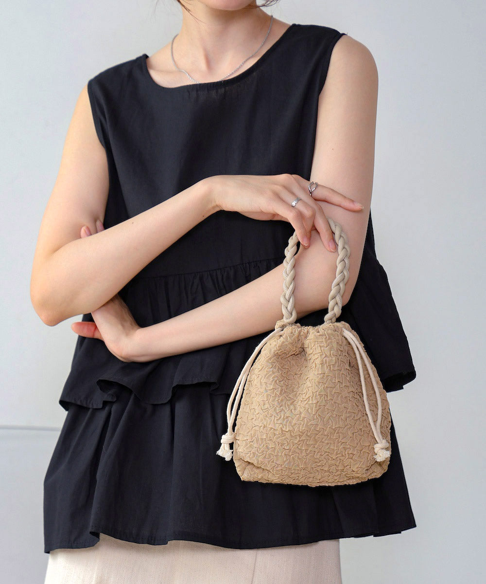 編みハンドル巾着BAG