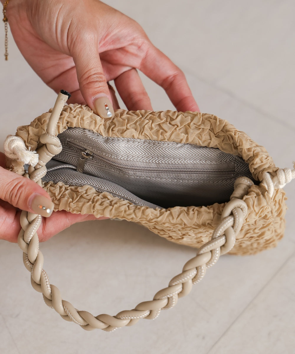 編みハンドル巾着BAG