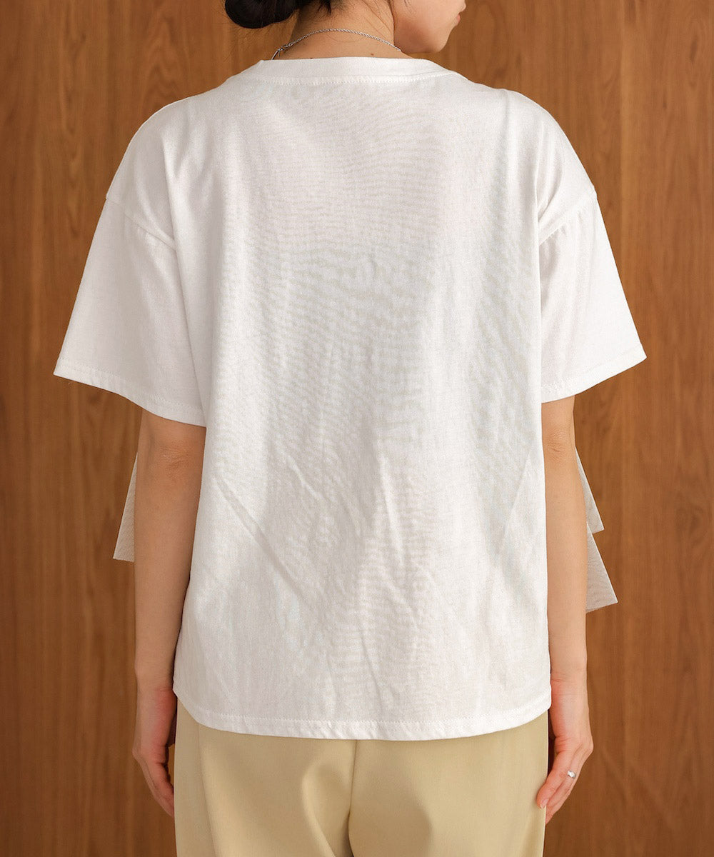 【2024SS】チュールドッキングTシャツ