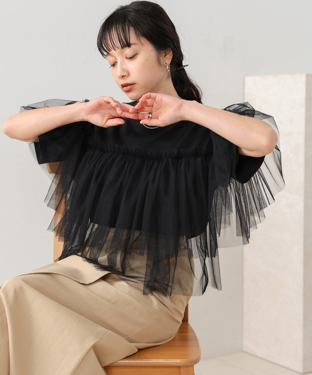 【2024SS】チュールドッキングTシャツ