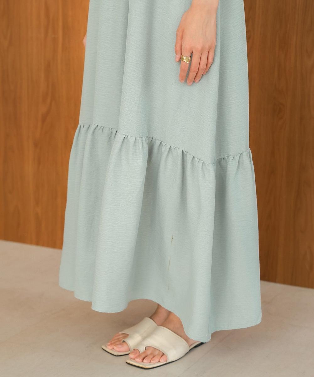 【S・Mサイズ展開あり】ノースリーブティアードギャザーワンピース