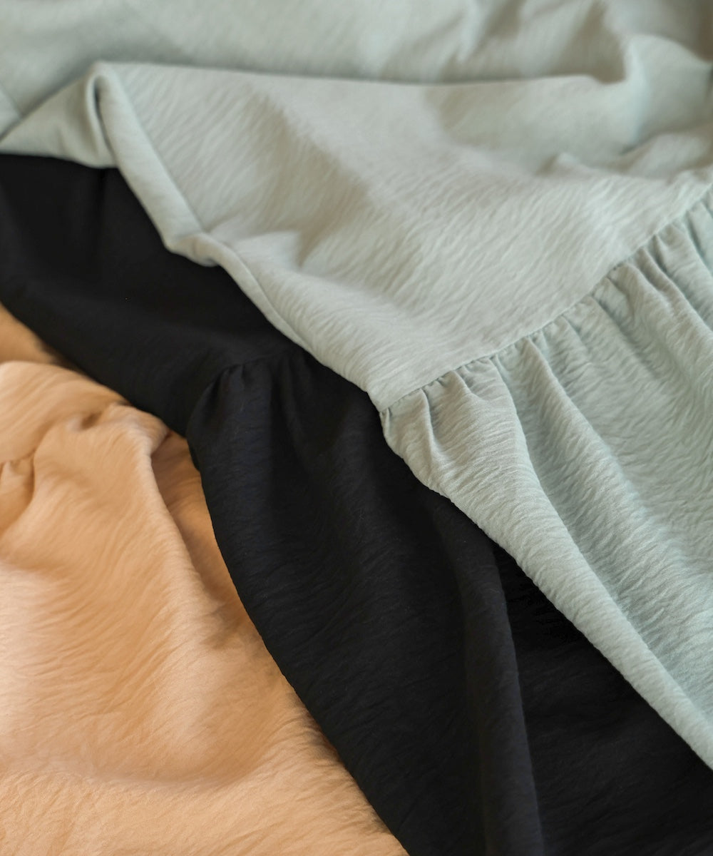 【S・Mサイズ展開あり】ノースリーブティアードギャザーワンピース