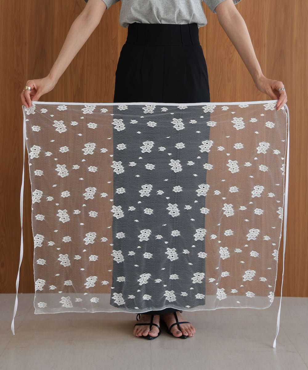 lace layered wrap skirt