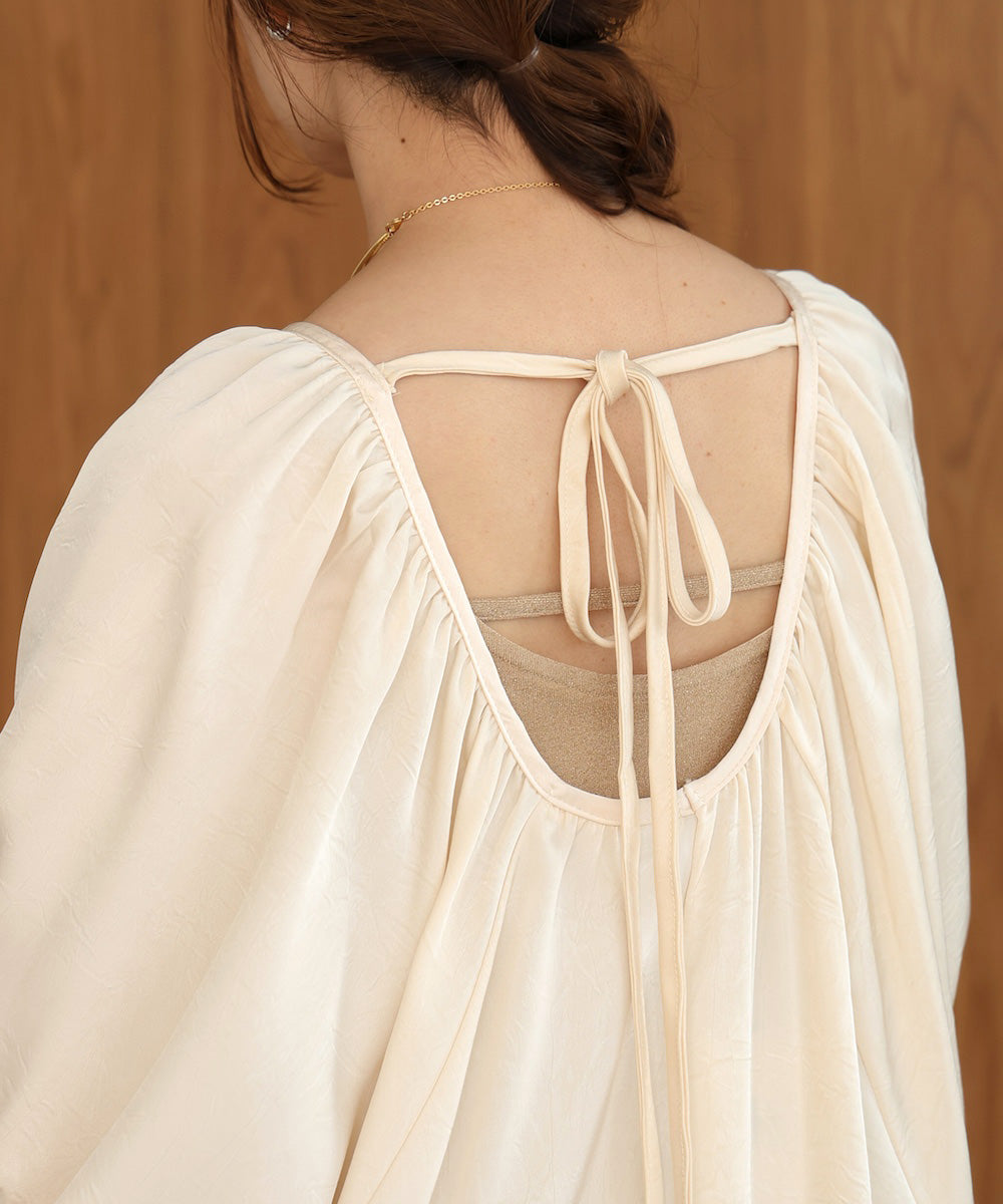 ギャザースリーブワンピース