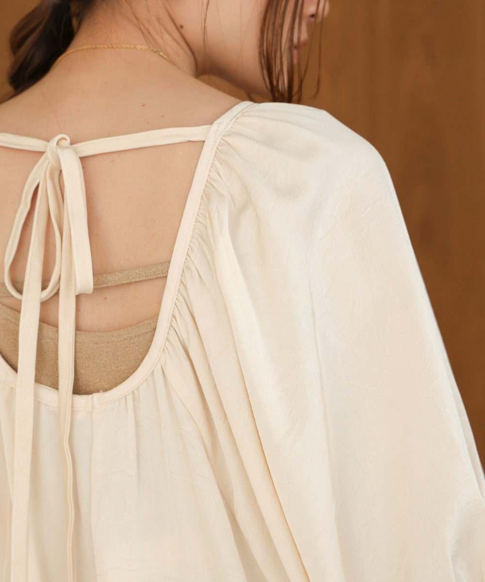 ギャザースリーブワンピース