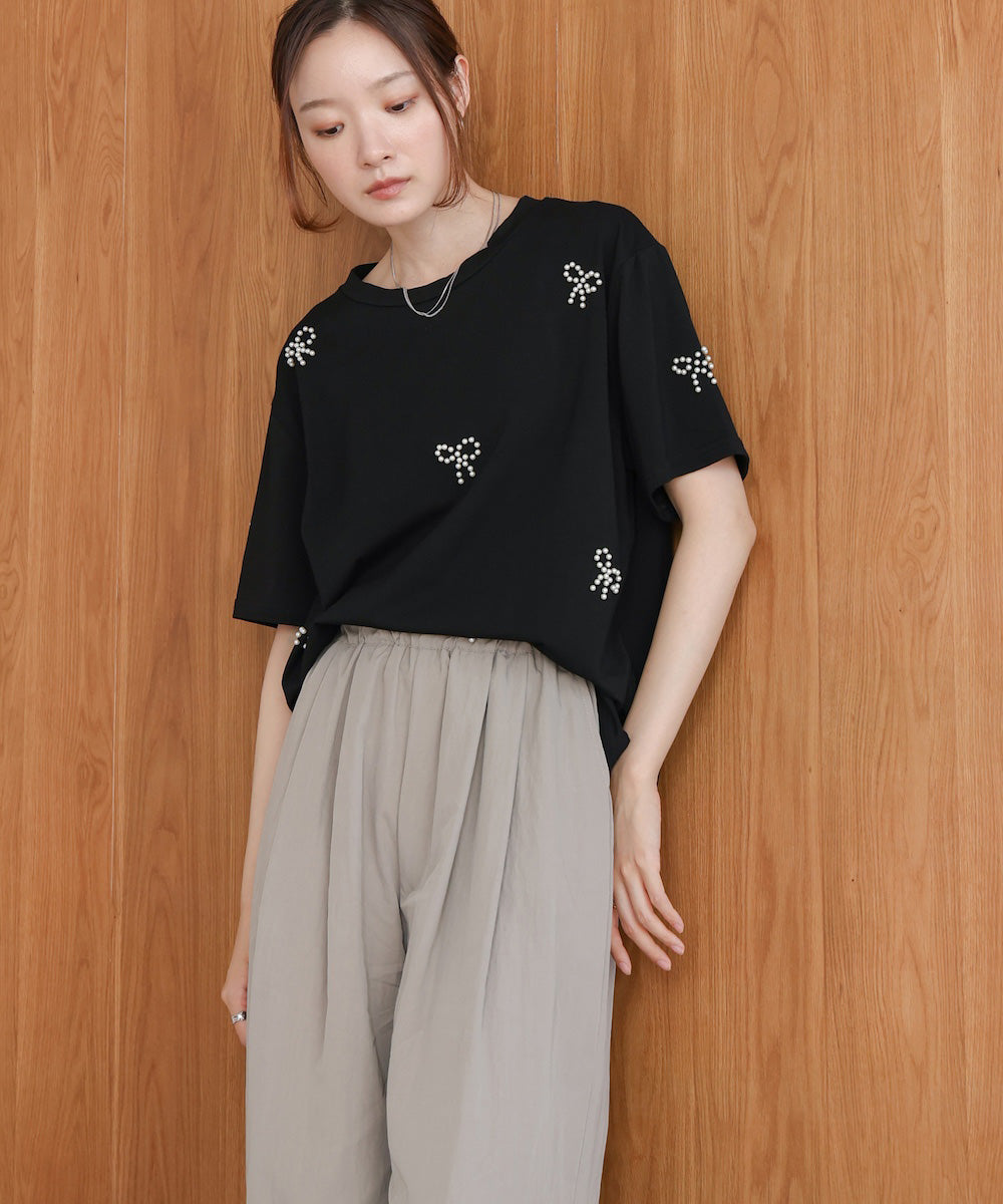 リボンパールTシャツ