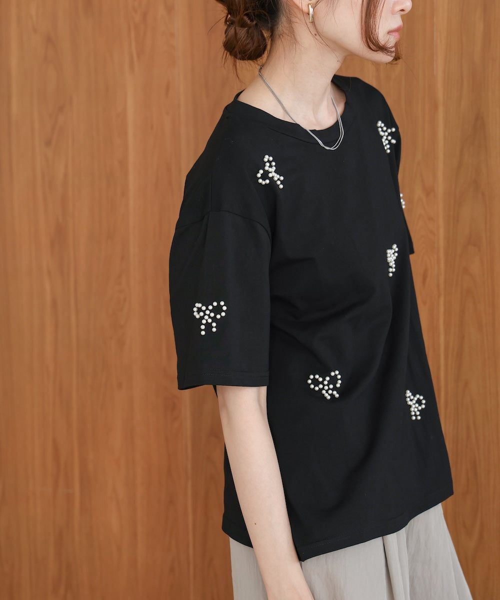 リボンパールTシャツ