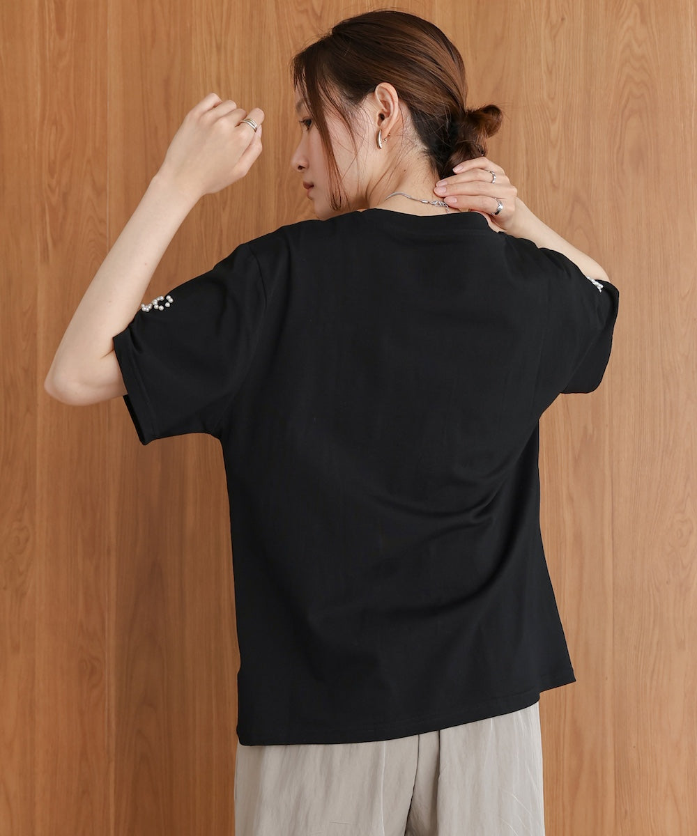 リボンパールTシャツ