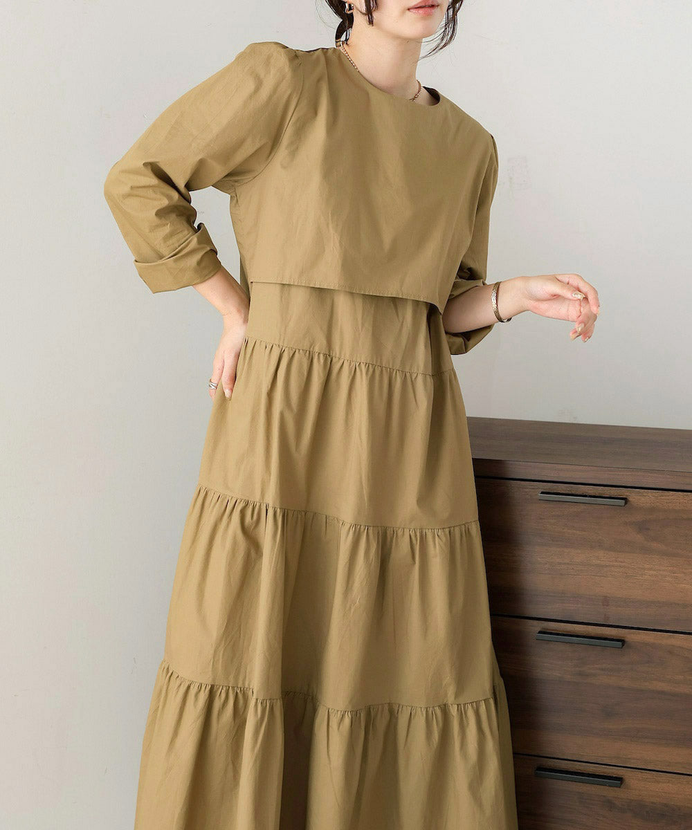 ティアードフレアワンピース
