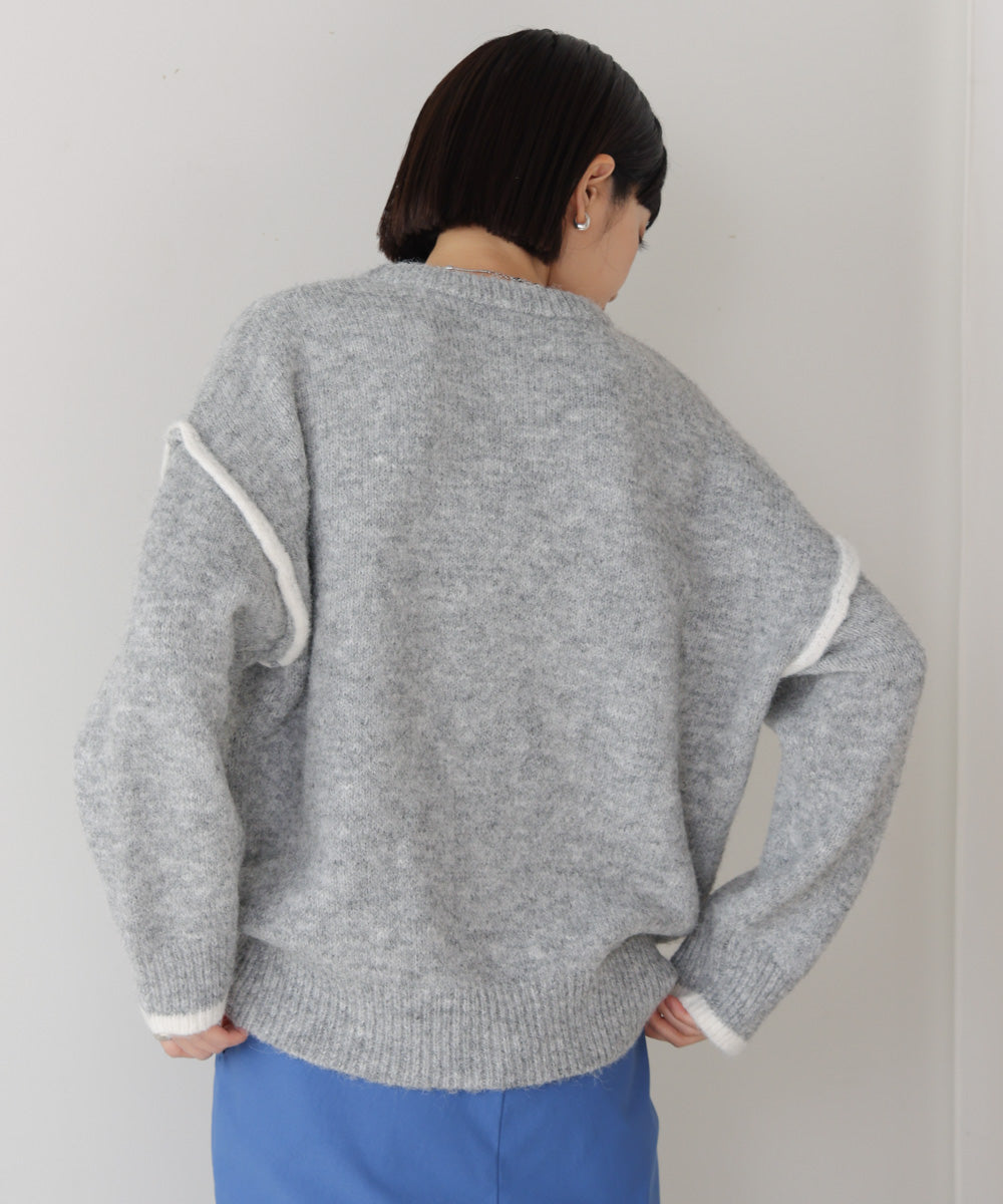 配色デザインニット