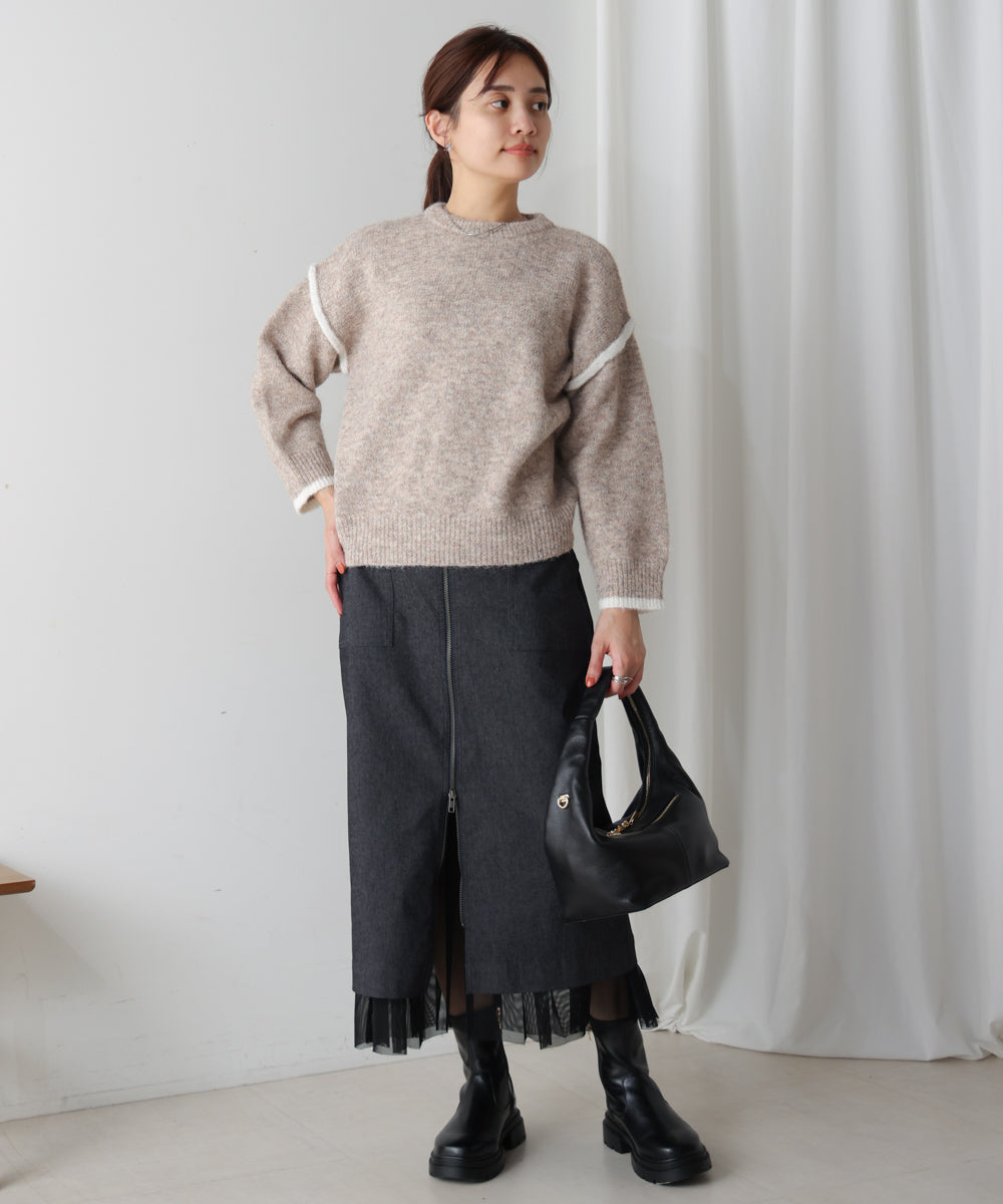 配色デザインニット