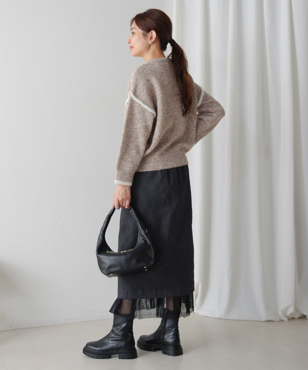 配色デザインニット