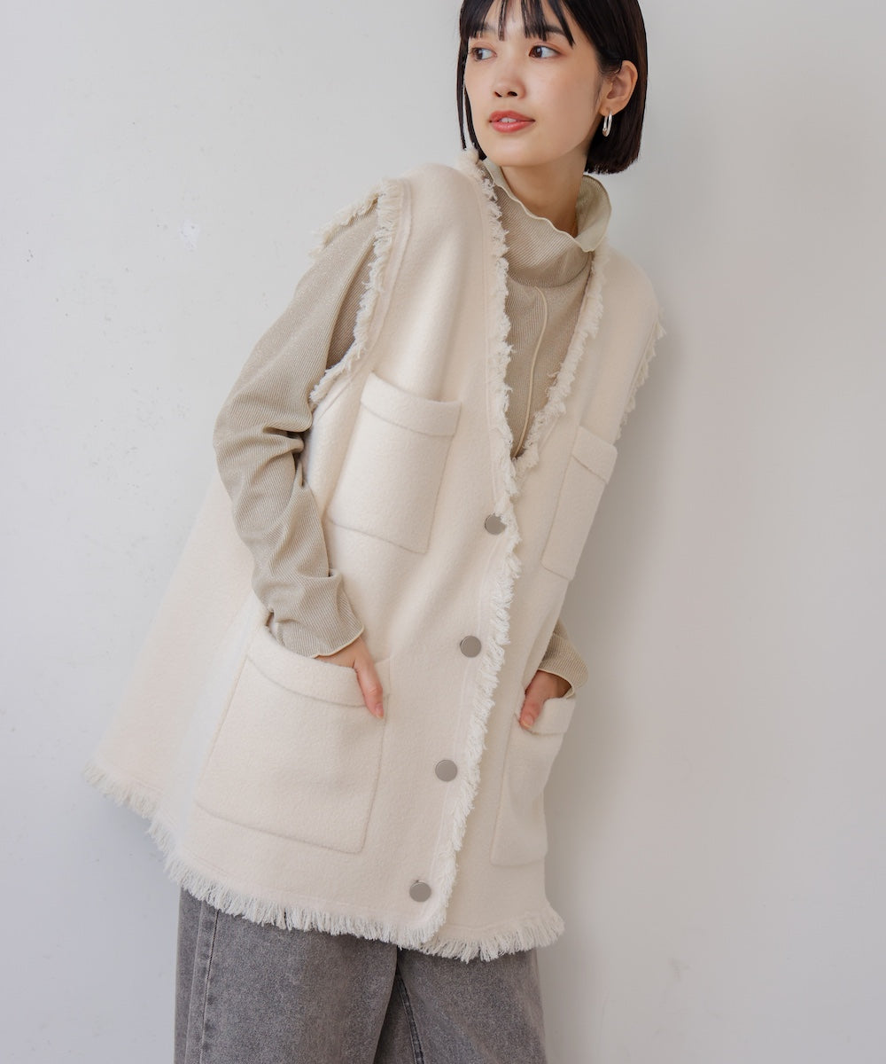 ポケット付きフリンジベスト