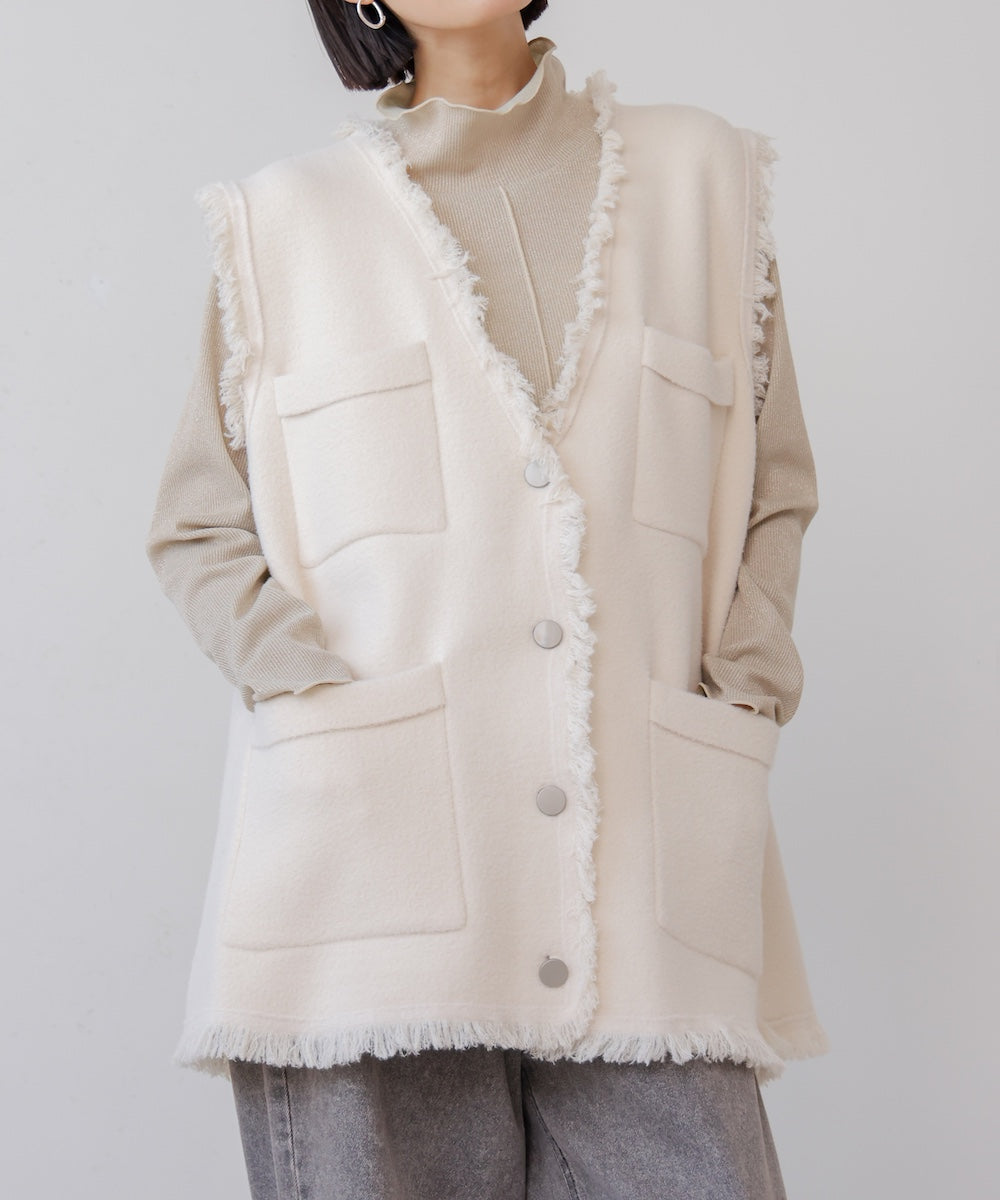 ポケット付きフリンジベスト