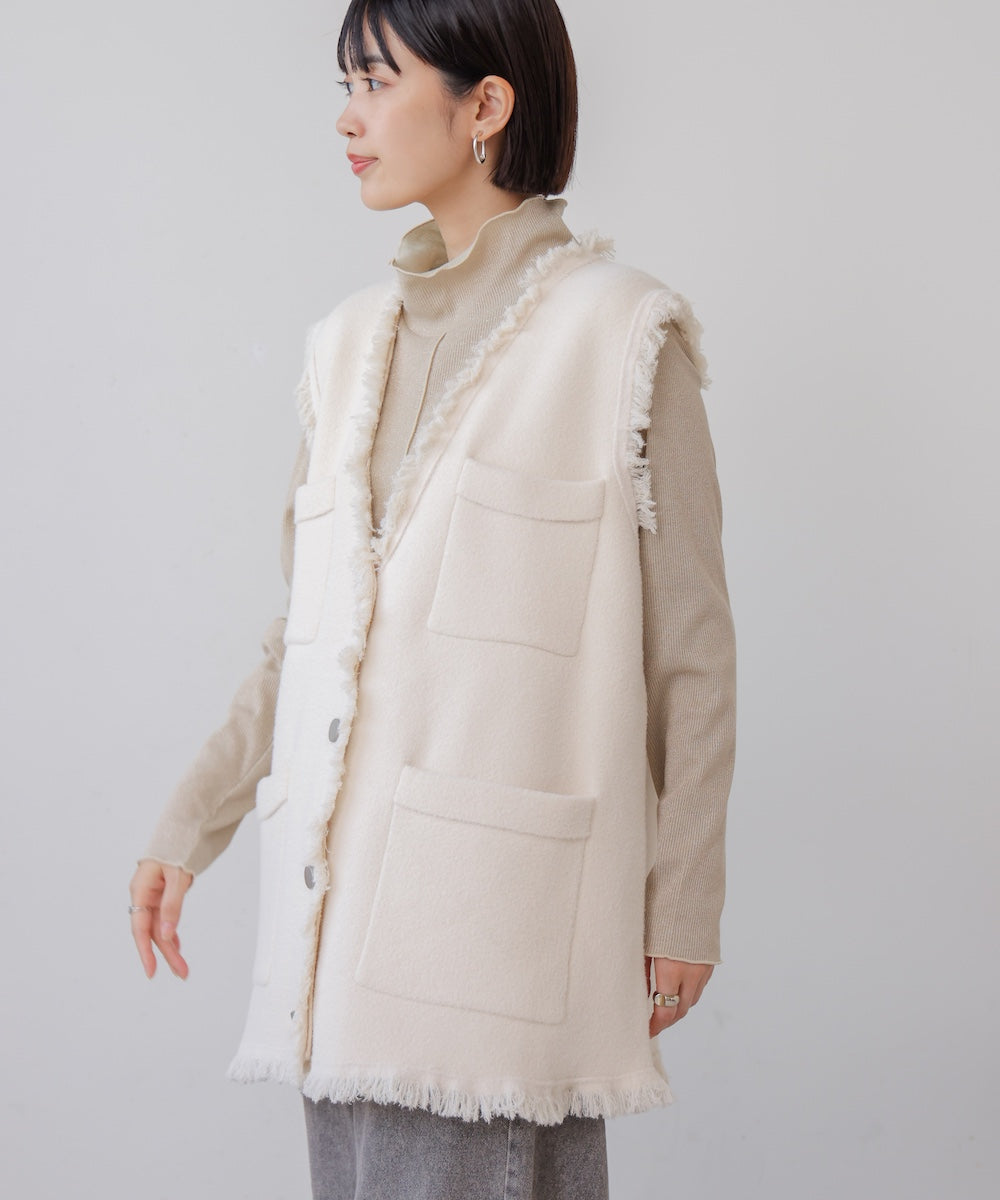ポケット付きフリンジベスト