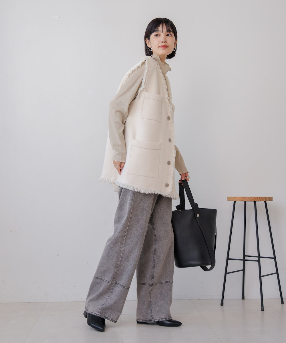 ポケット付きフリンジベスト