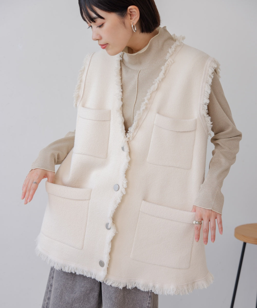 ポケット付きフリンジベスト