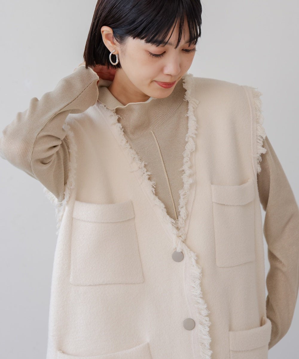 ポケット付きフリンジベスト