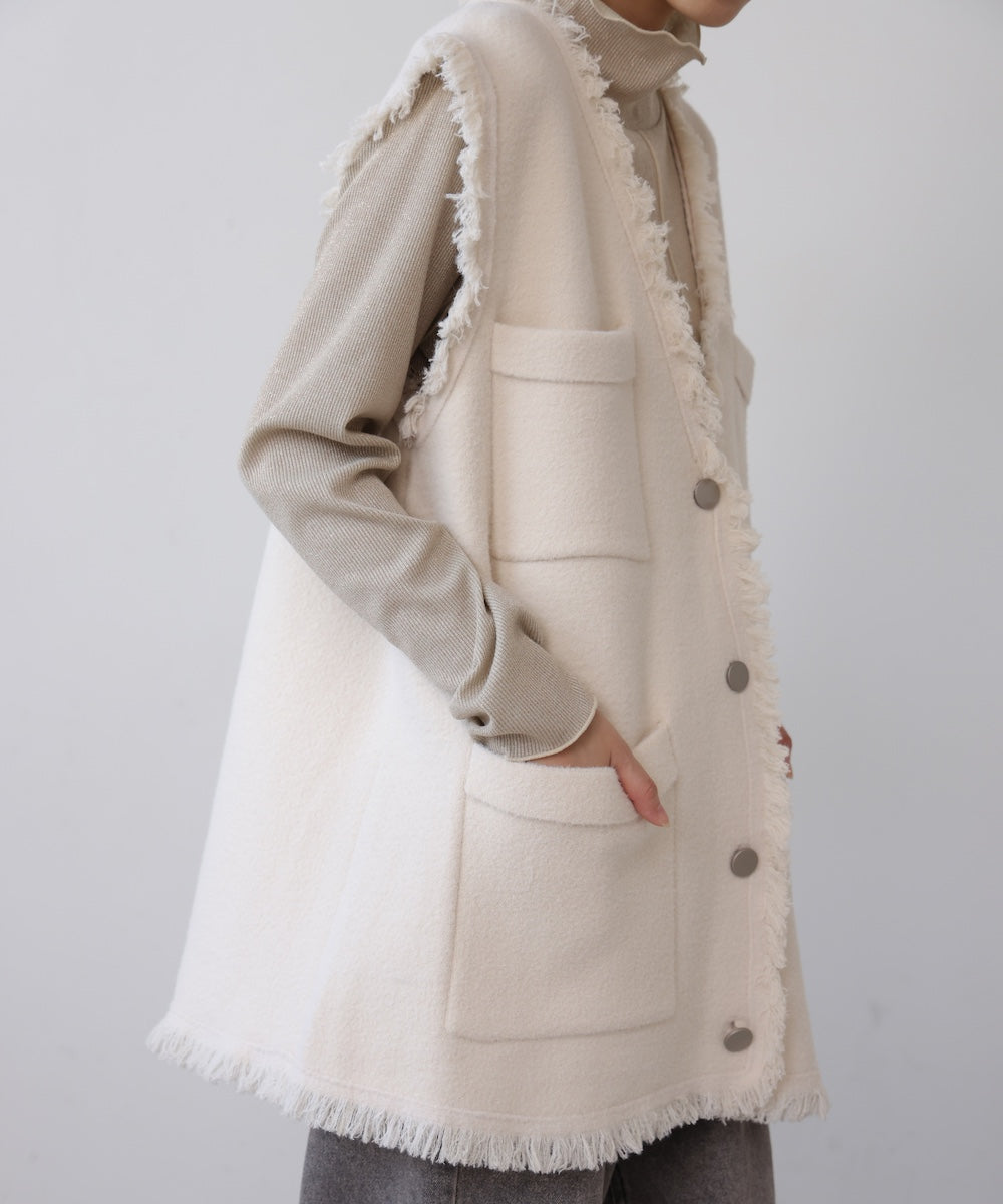 ポケット付きフリンジベスト