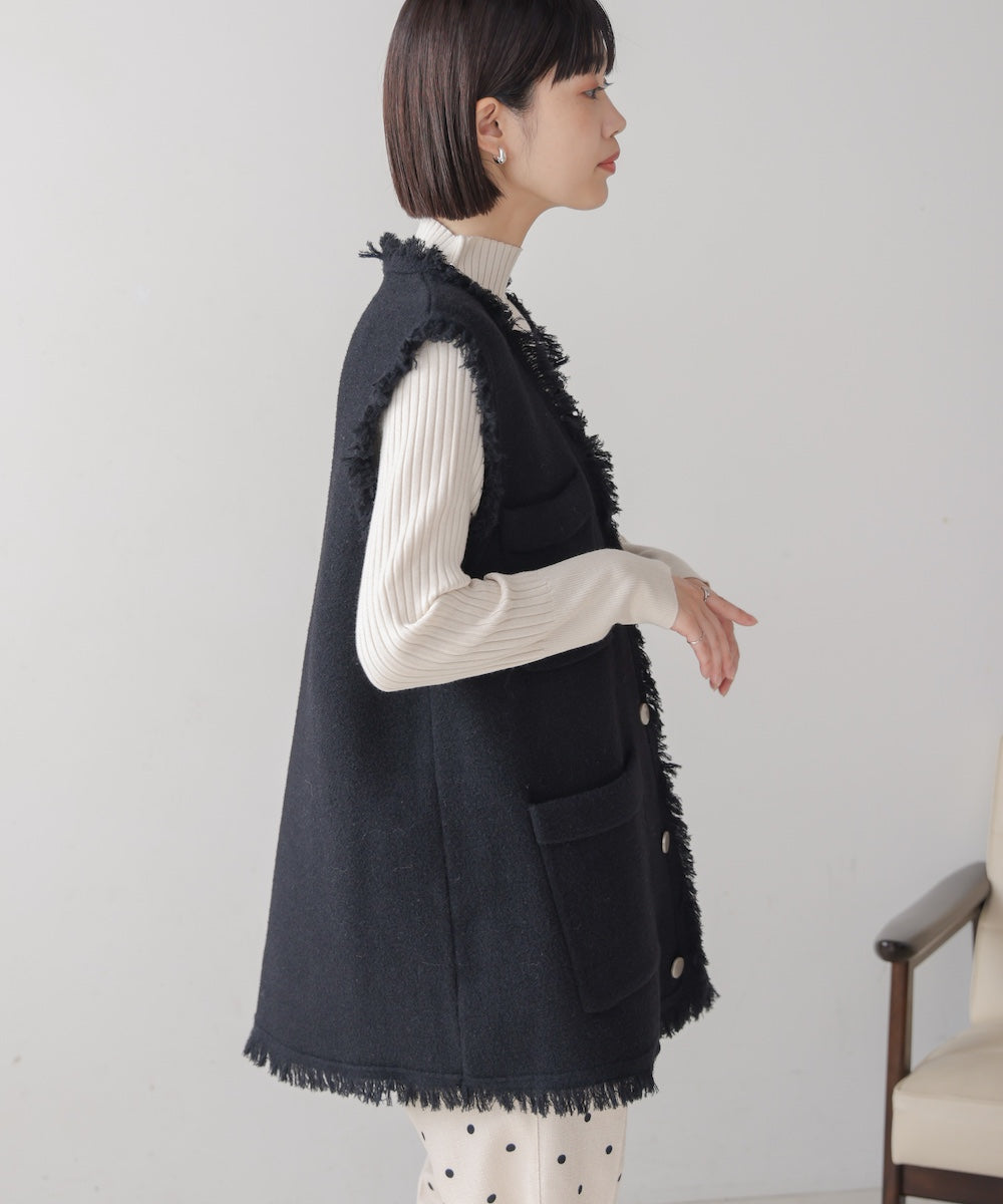 ポケット付きフリンジベスト
