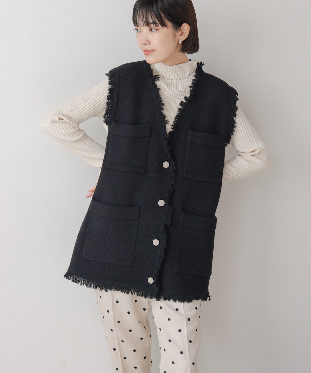 ポケット付きフリンジベスト