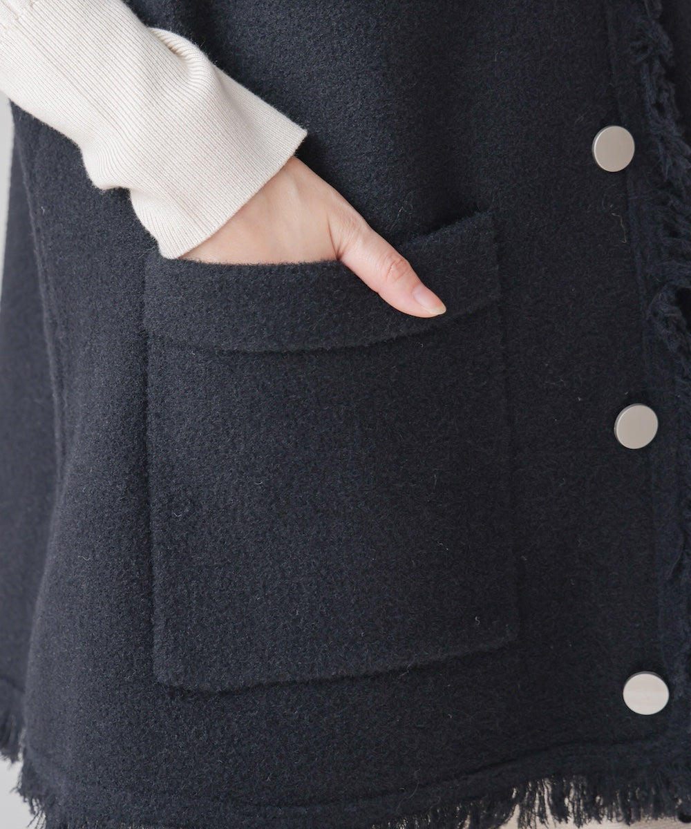 ポケット付きフリンジベスト