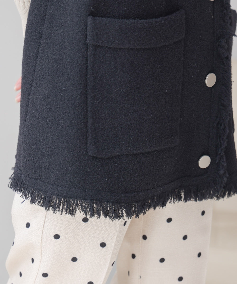 ポケット付きフリンジベスト