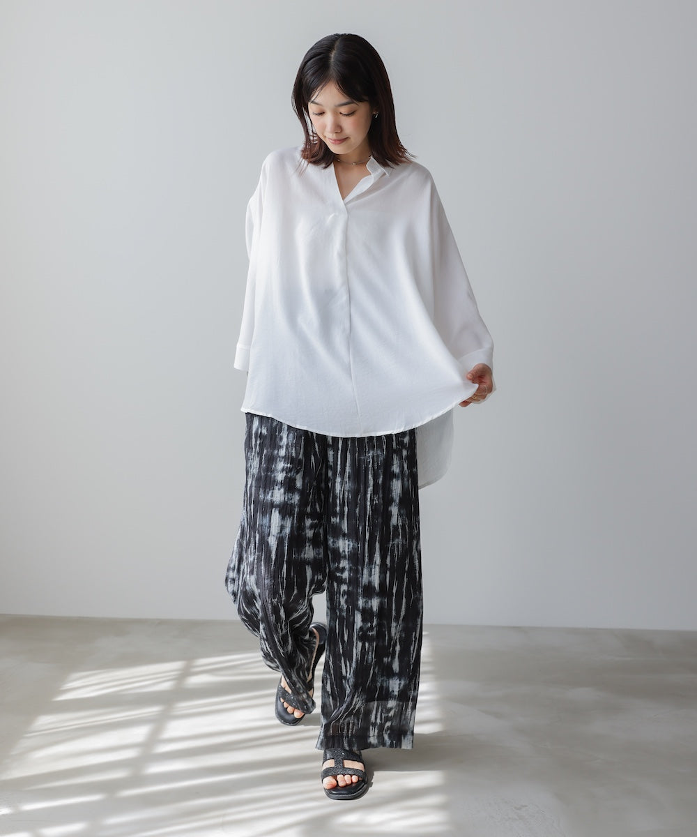 【新色追加】麻ライクスキッパーブラウス