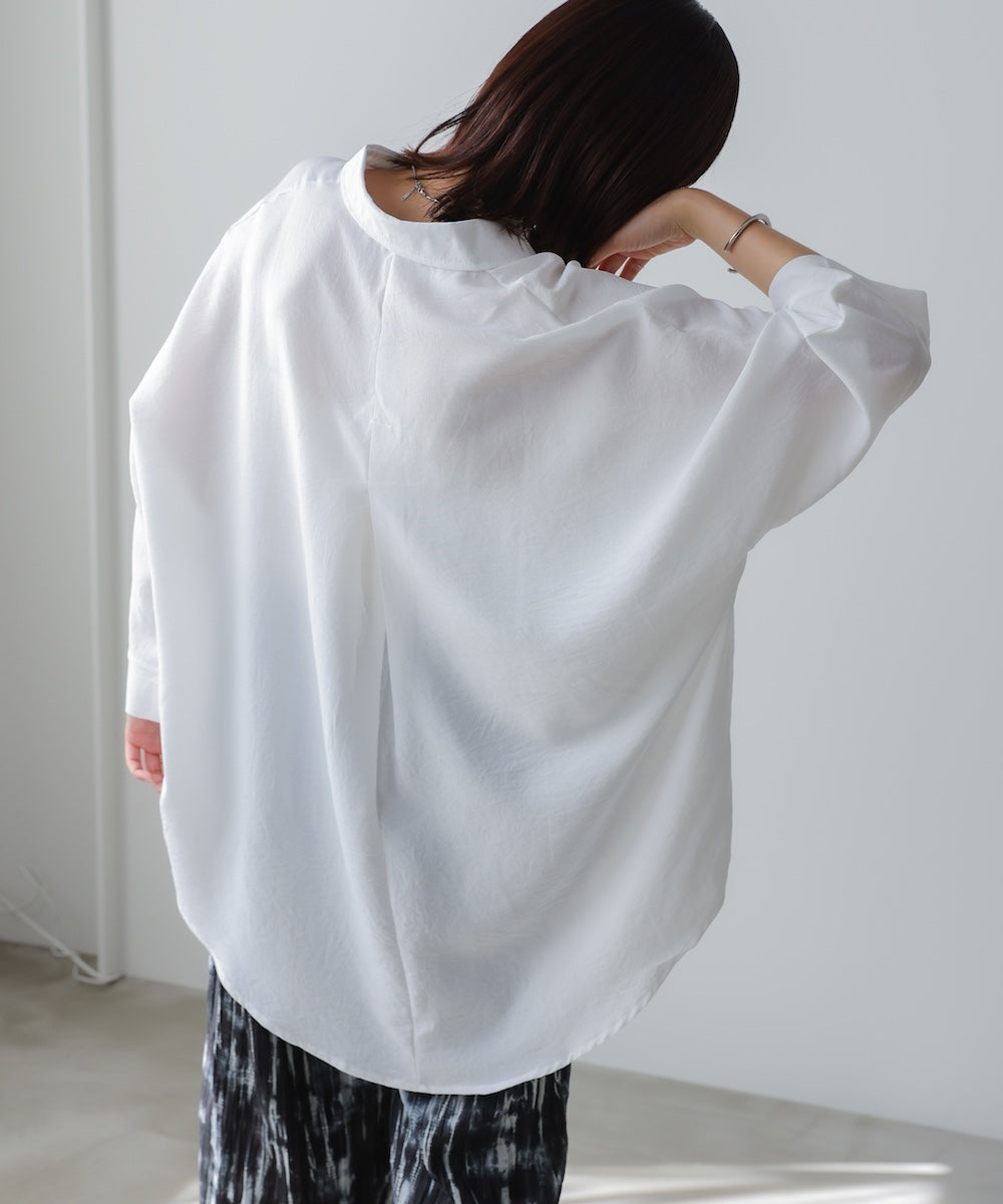 【新色追加】麻ライクスキッパーブラウス