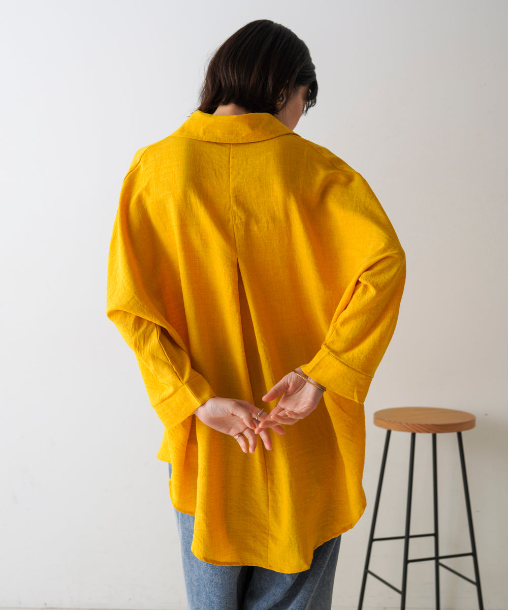 【新色追加】麻ライクスキッパーブラウス