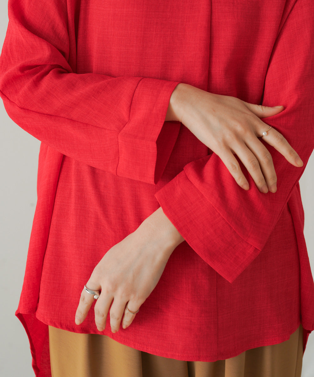 【新色追加】麻ライクスキッパーブラウス