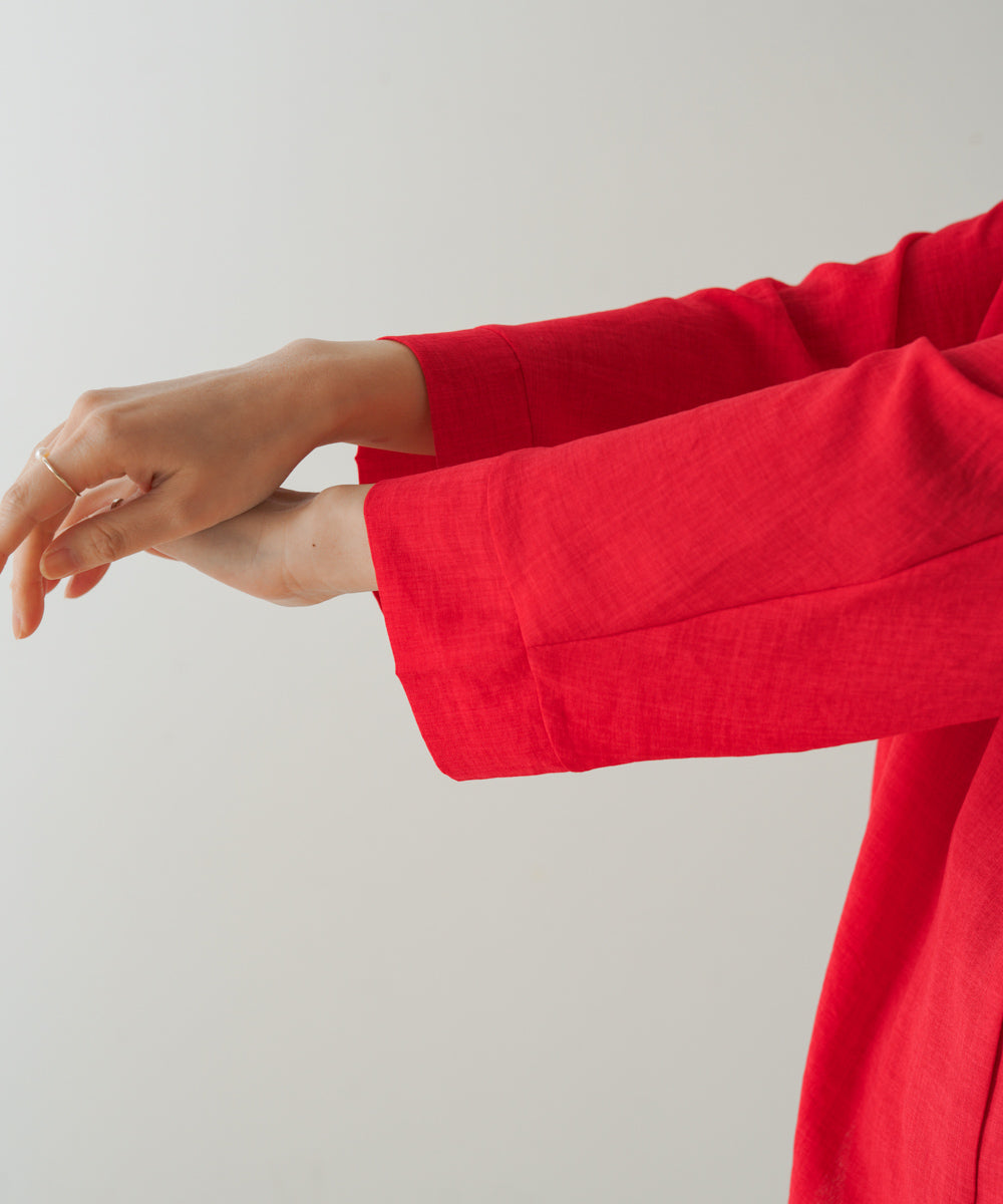 【新色追加】麻ライクスキッパーブラウス