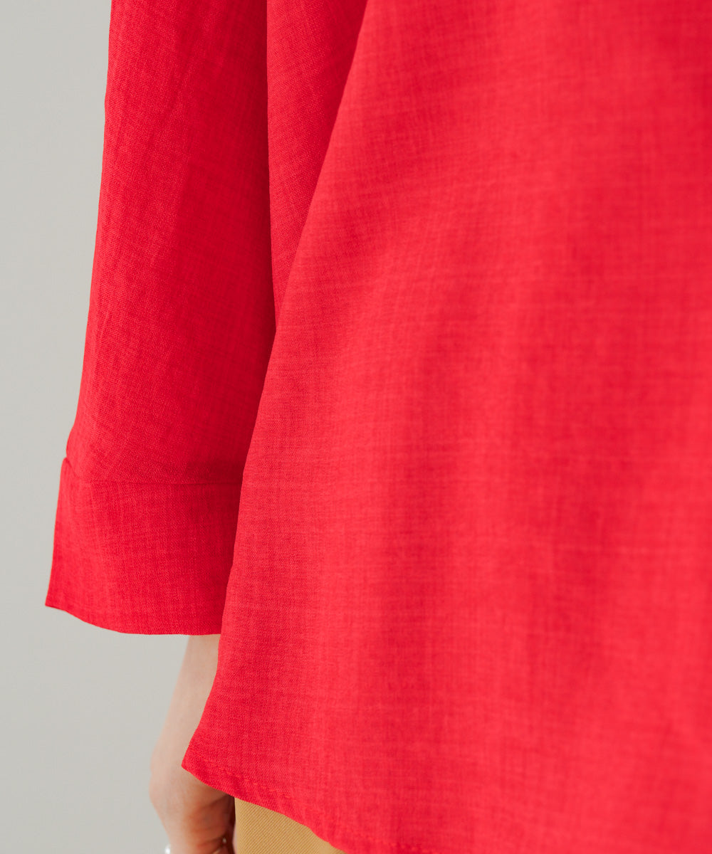 【新色追加】麻ライクスキッパーブラウス