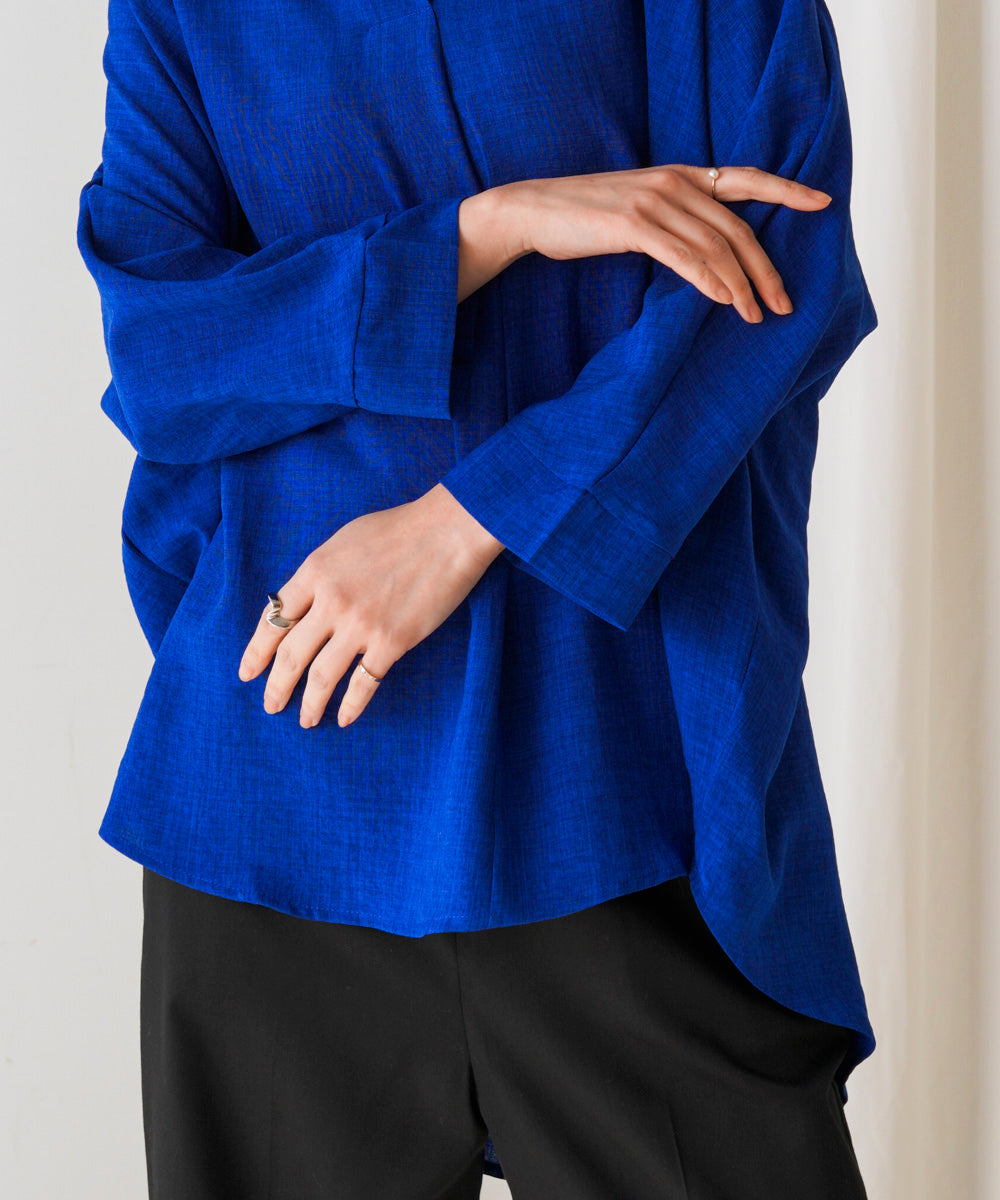 【新色追加】麻ライクスキッパーブラウス