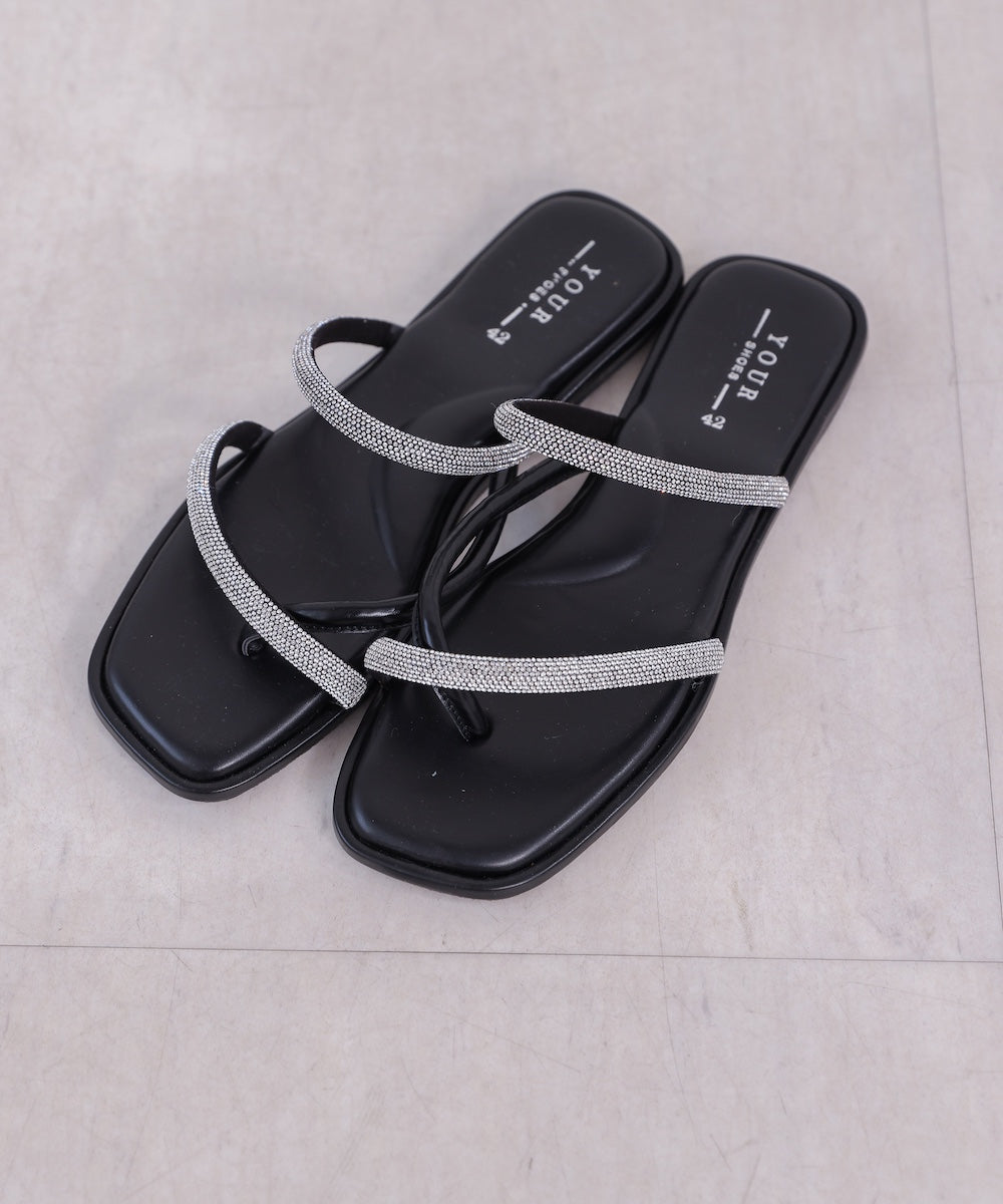 ラインストーンミュール