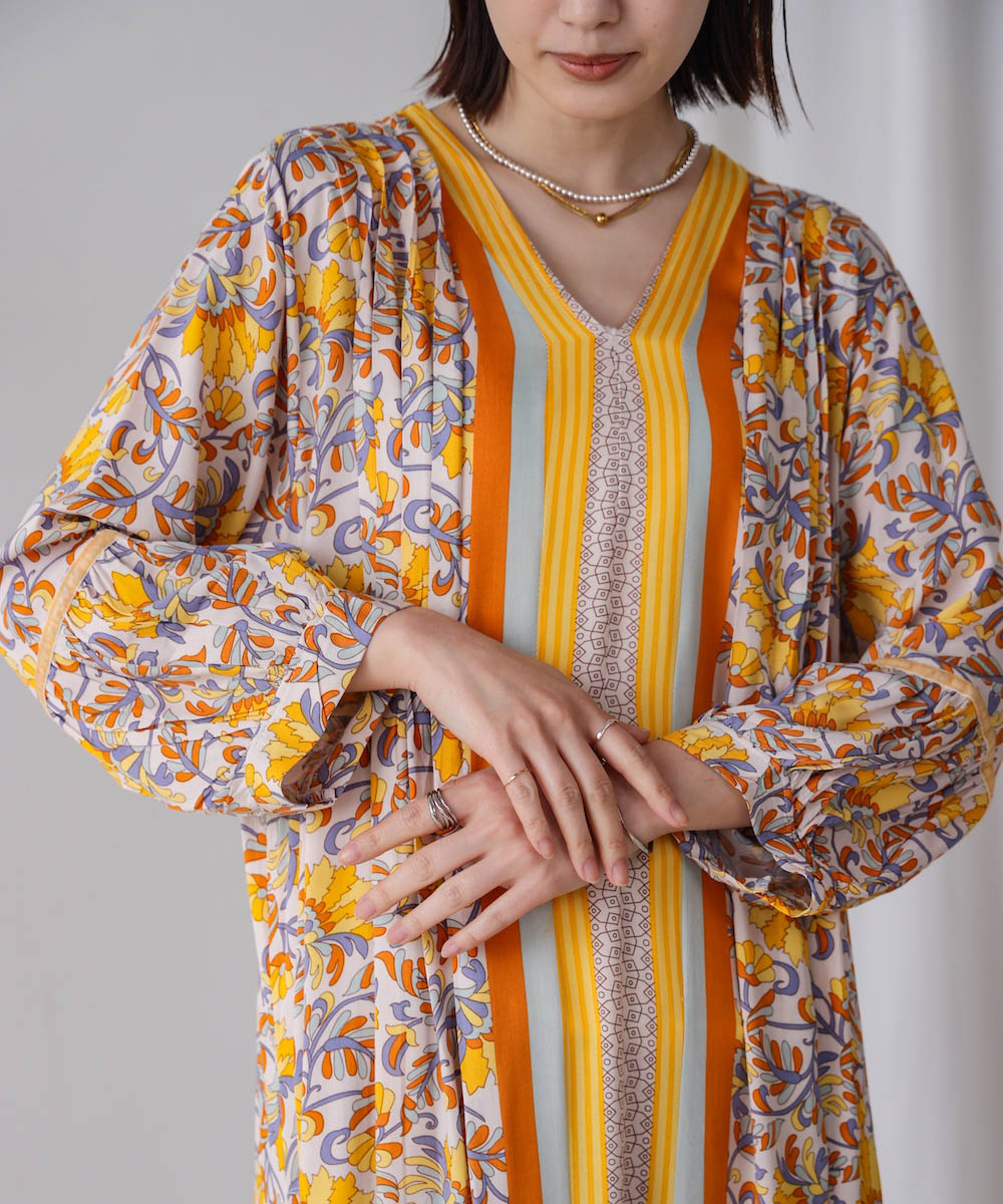 オリエンタル柄ワンピース