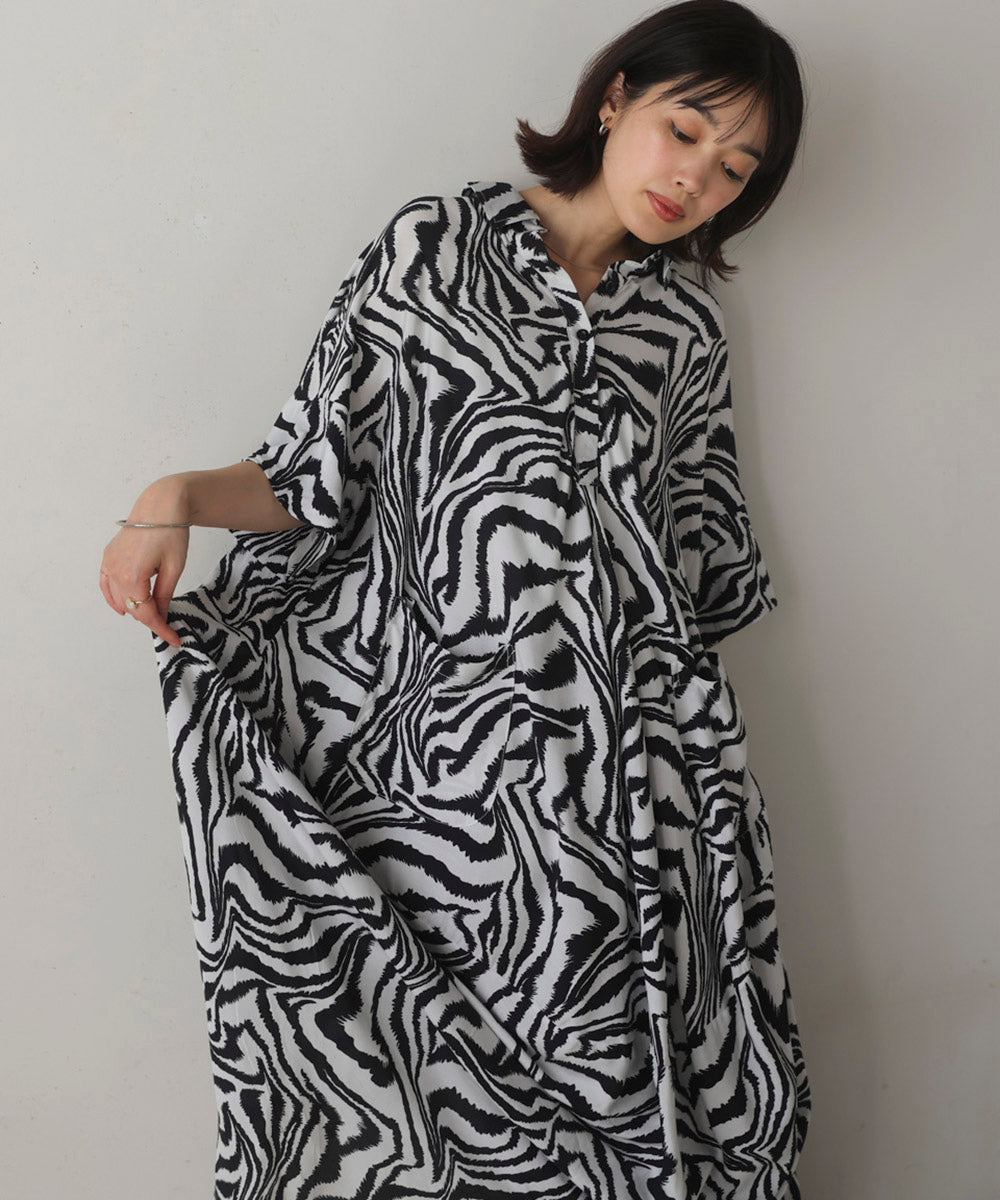 ゼブラ柄ワンピース